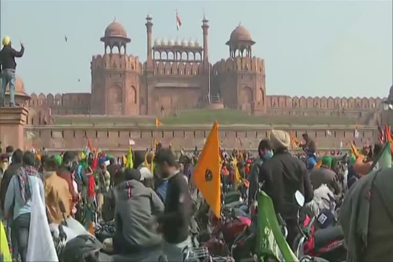 farmer protest, redfort