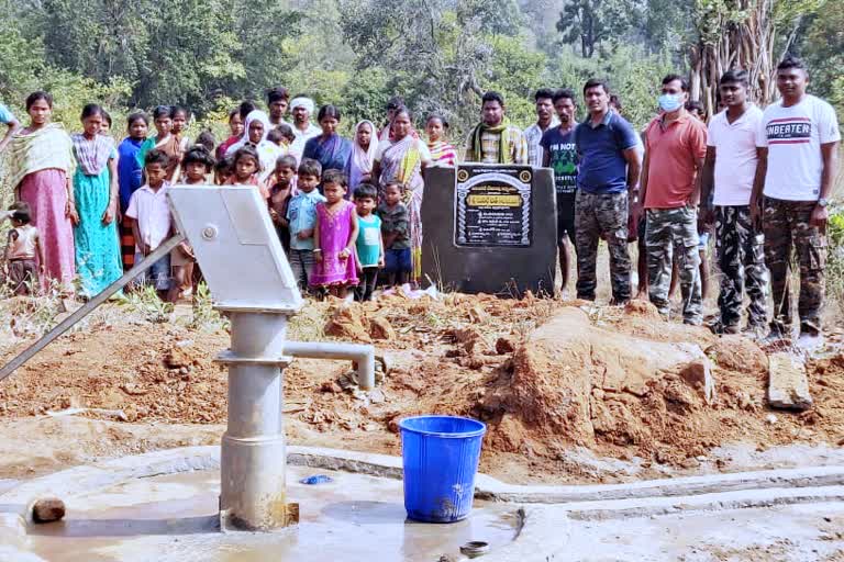 charla police arrange hand pump in kranthipuram