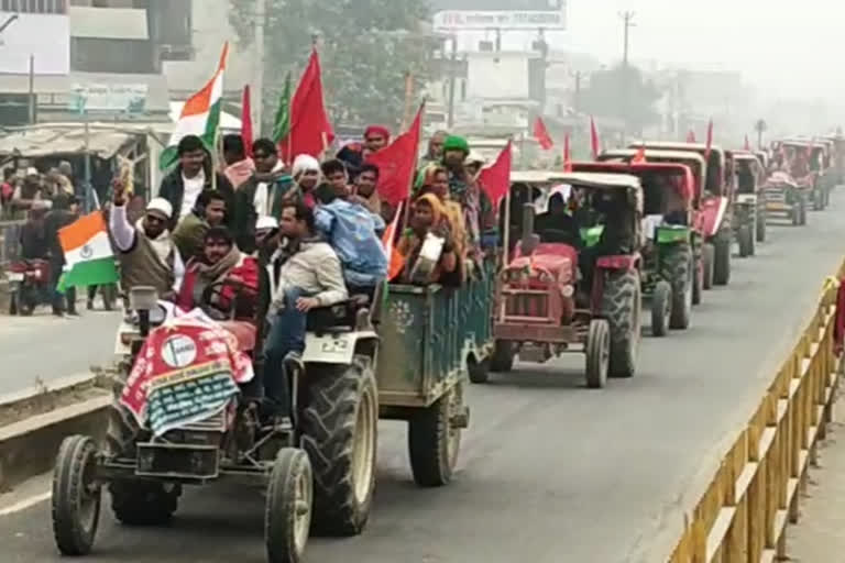 tractor rally in araria