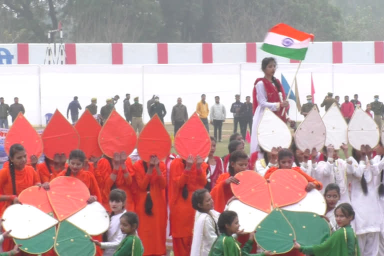 ceremony at the police line on the republic day in bareilly