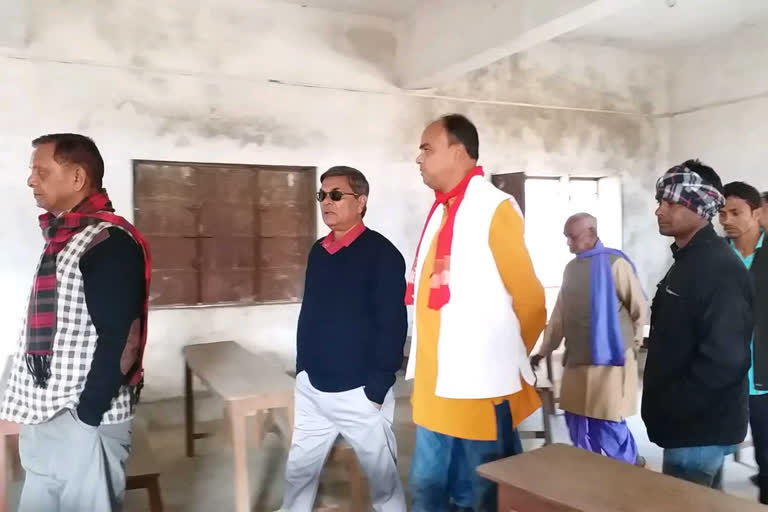 inspected unfinished hostel of Ghaghra Science College