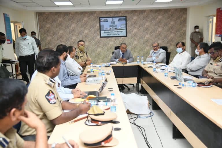 cs and dgp attends to video conference held by SEC nimmagadda ramesh kumar on local polls