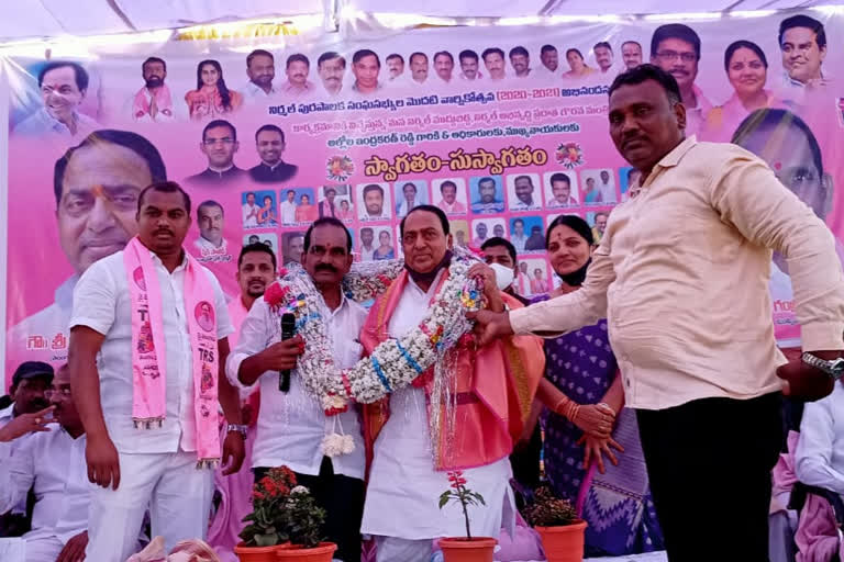 Minister Indrakaran Reddy attending the Nirmal Municipality meeting