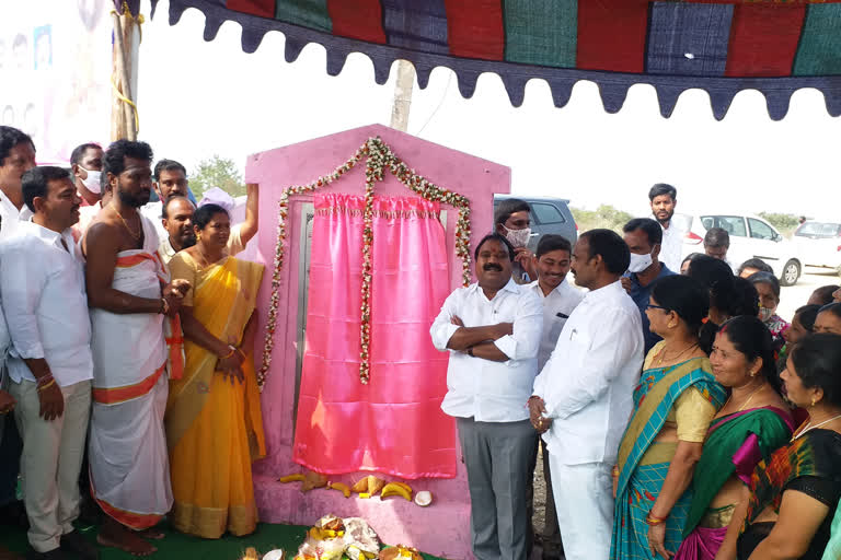 mla aruri ramesh at Gundla Singaram  inauguration of the road works being carried out with 2 crores