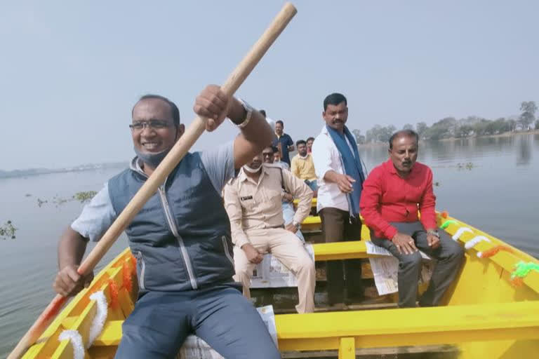 boating started in dalpat sagar at bastar