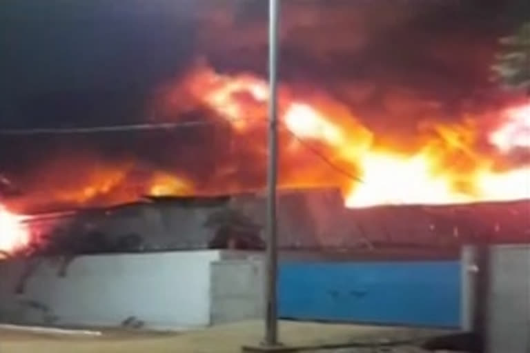 Massive fire breaks out at oil storage factory in Andhra Pradesh