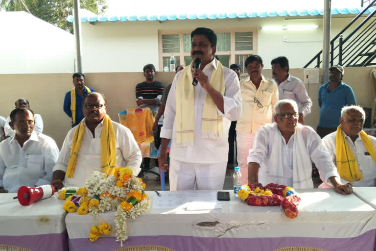 MLA Payyavala Keshav review meeting with TDP leaders