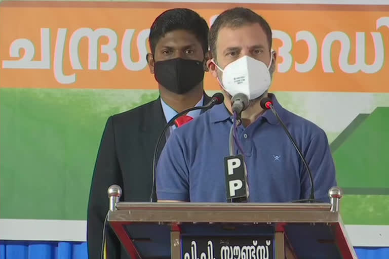 rahul gandhui speech at kerala criticizes modi