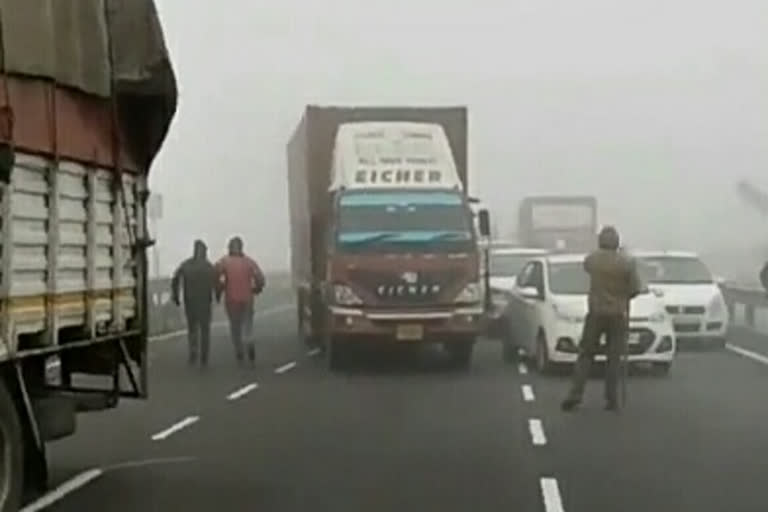 five truck collide karnal