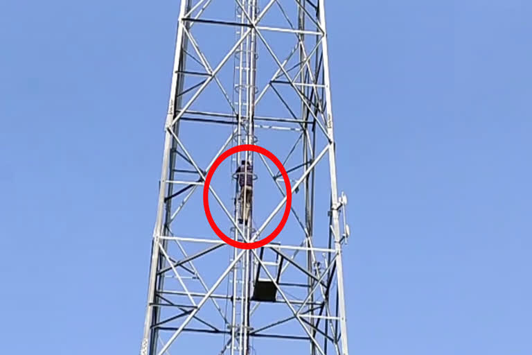 person climbed tower