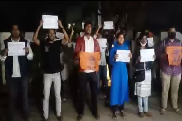 ABVP protests demanding justice for jharaphula