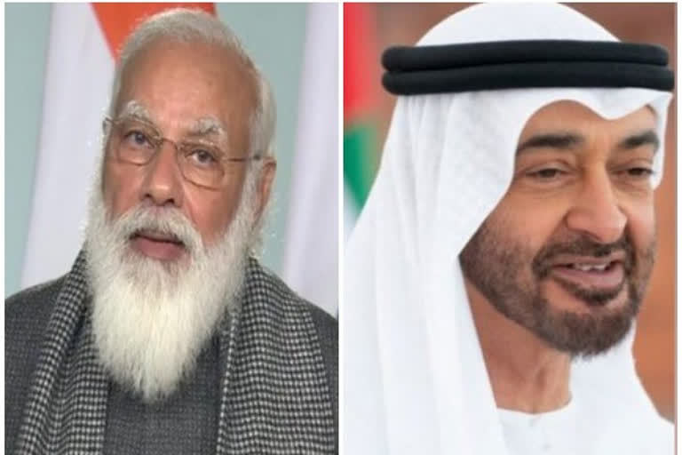 pm modi speaks abu dhabi crown prince  പ്രധാനമന്ത്രി അബുദാബി കിരീടാവകാശിയുമായി ചർച്ച നടത്തി  ഷെയ്ഖ് മുഹമ്മദ് ബിൻ  MohamedBinZayed  narendra modi  PMO India