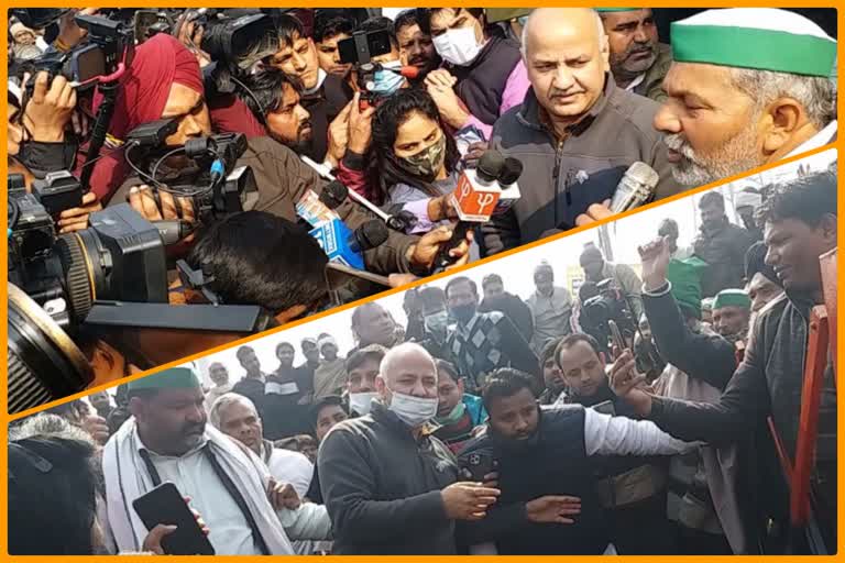 Manish Sisodia reached Ghaziabad border