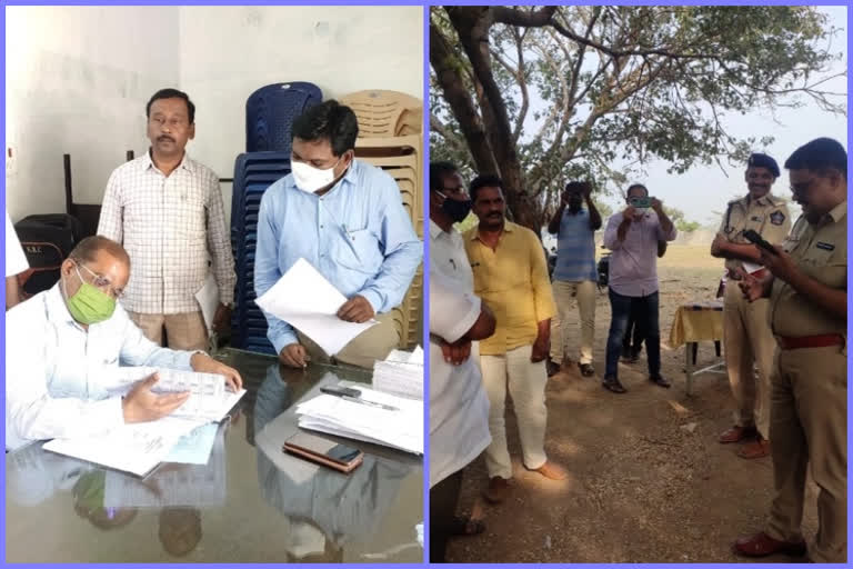 collector, sp visits nomination centers in krishna district