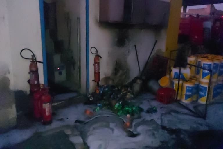 fire in LPG vehicle, fire in petrol pump in Ajmer