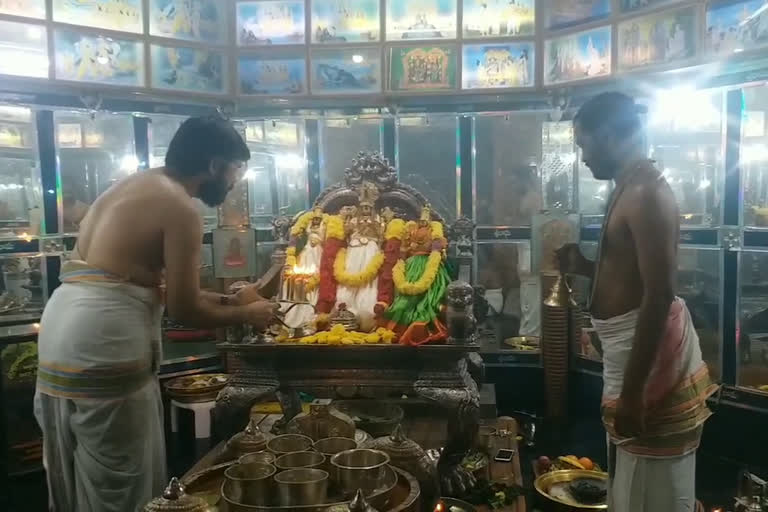 Sandhya Harathi festival was celebrated in Bhadrachalam