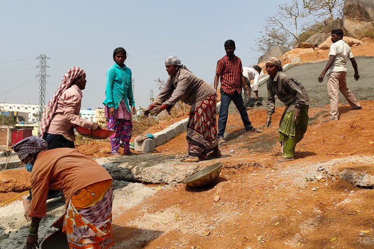 Construction of a special road for the devotees around hill has started during the development of the shrine at Yadadri