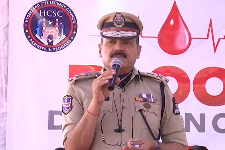 cp anjani kumar started blood donation camp at petlaburuju