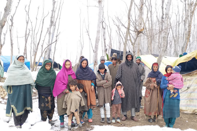 برفباری اور شدید سردی کے سبب خانہ بدوش پریشان