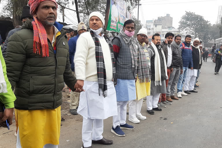 muzaffarpur human chain news