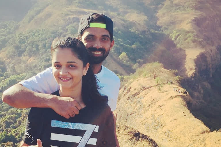 india's vice captain rahane tells fans about how he has met his wife for the first time