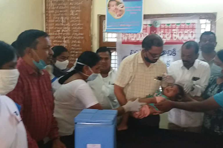 pulse polio program at utnoor in adilabad district by district medical officer doctor manohar