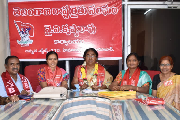 Pashya Padma fasting initiation in support of farmers in hyderabad