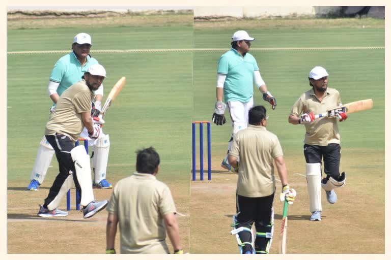 Supreme Court Chief Justice Sharad Bobade batted at VCA ground in Nagpur