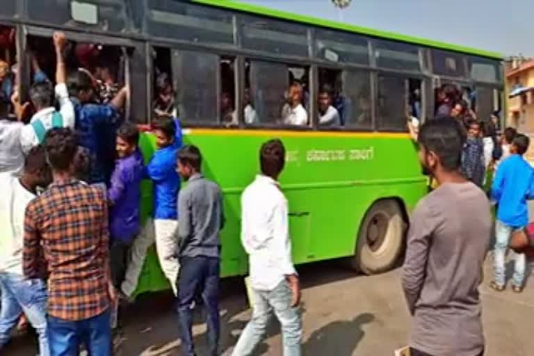 Students demand for bus facility