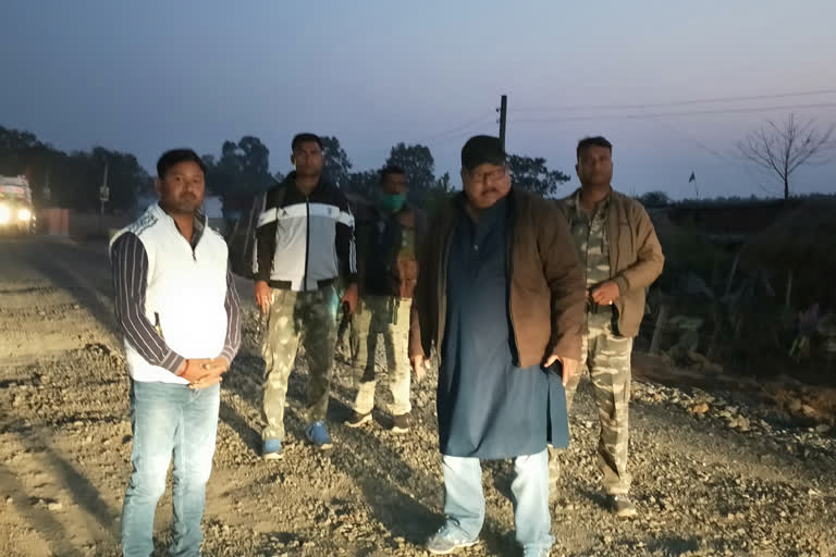 MLA inspected of road repair work in giridih