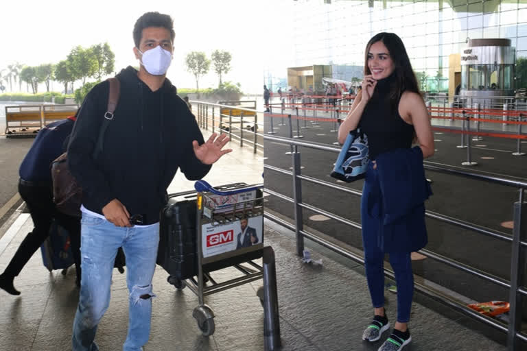 Vicky Kaushal, Manushi Chillar jet off to Maheshwar for upcoming comedy film - see pics