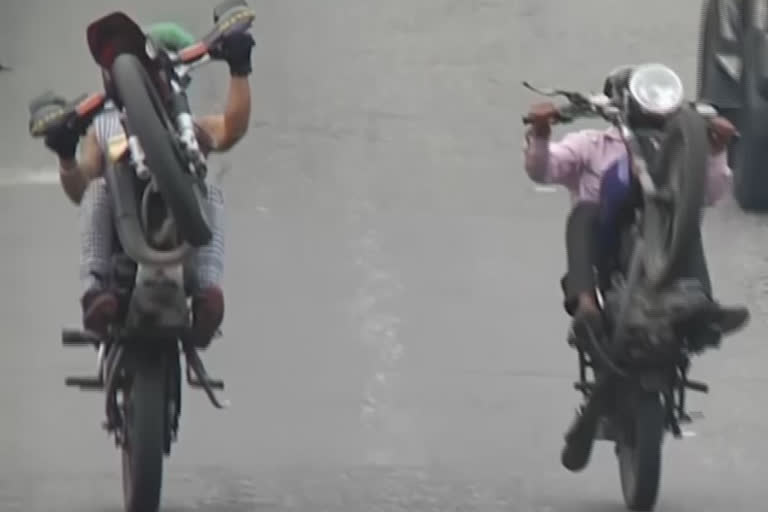 Motorcycle trick, rider, Venezuela, Caracas