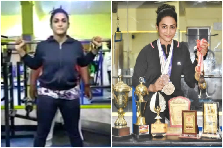 Hubli girl performance in powerlifting