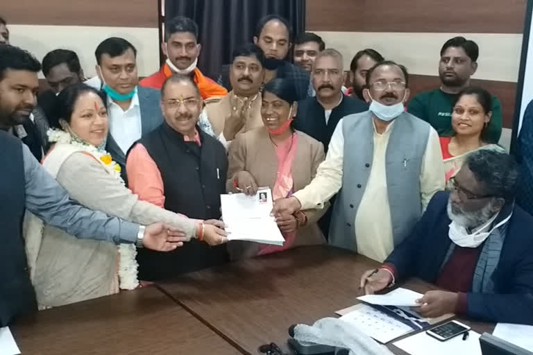 अजमेर मेयर चुनाव में नामंकन दाखिल, Nomination filing for Ajmer Mayor election