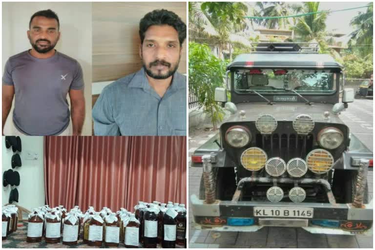 Illegal liquor seized from Tirurangadi  Tirurangadi  മലപ്പുറം  മലപ്പുറം വാർത്തകൾ  മദ്യം പിടികൂടി