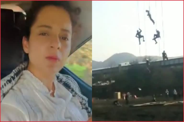 shooting-of-dhakad-movie-kangana-ranaut-and-her-team-rehearsal-at-satpura-thermal-plant-sarni