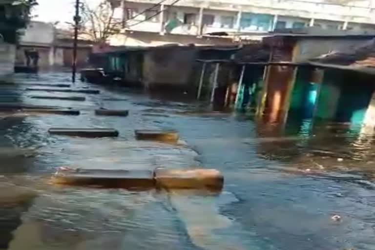 Water filled in indira gandhi ward