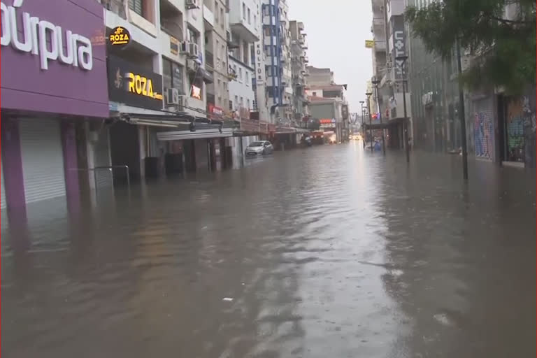 one person has died and one is missing in floods that have struck turkey's aegean province of izmir