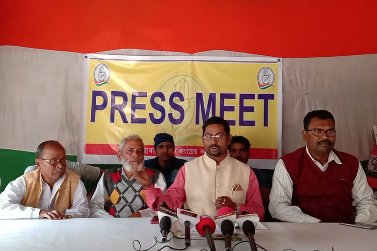 congress pressmeet at chirang