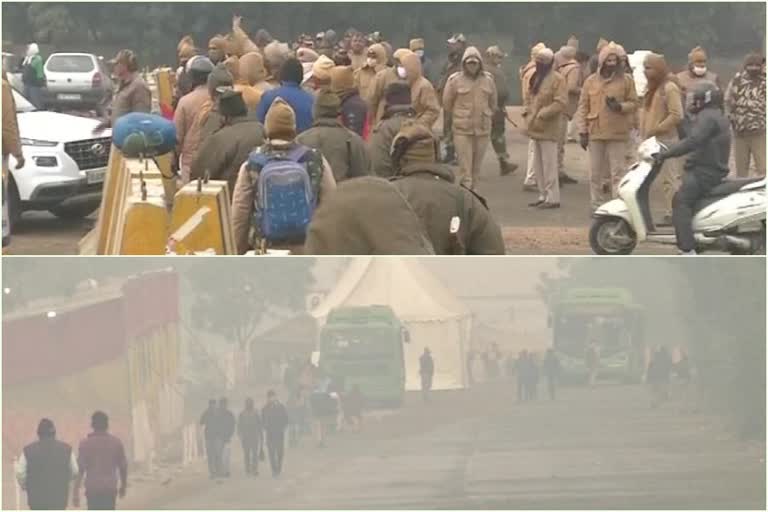 singhu border police personnel deployed