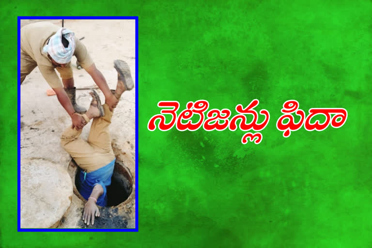 A laborer from Siddipet district proved that the labor of sanitation workers is priceless.