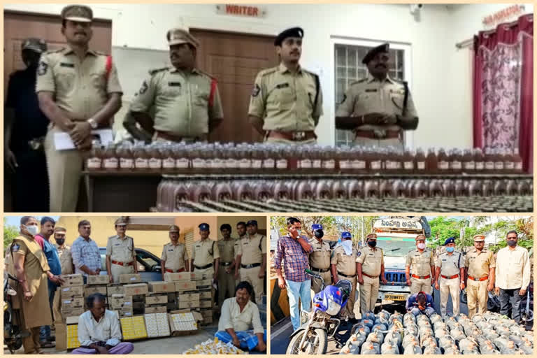 police inspection on  illegal liquor transportation