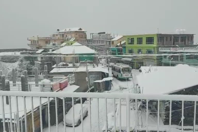 चूड़धार में बर्फबारी,बारिश से बढ़ी कंपकंपी,snowfall in churdhar