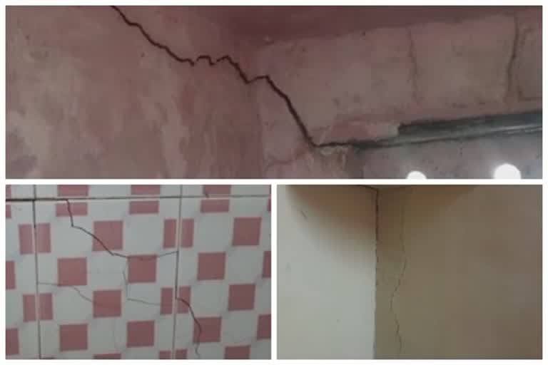 Dalkhan village houses wall cracks