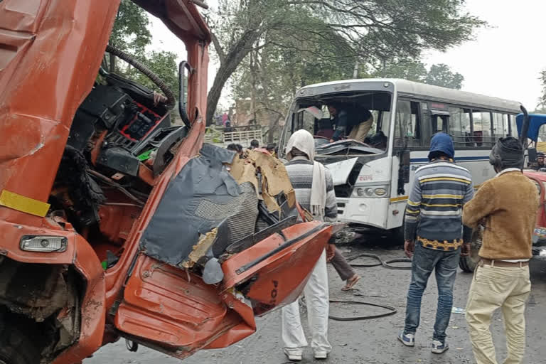 bus and truck collision