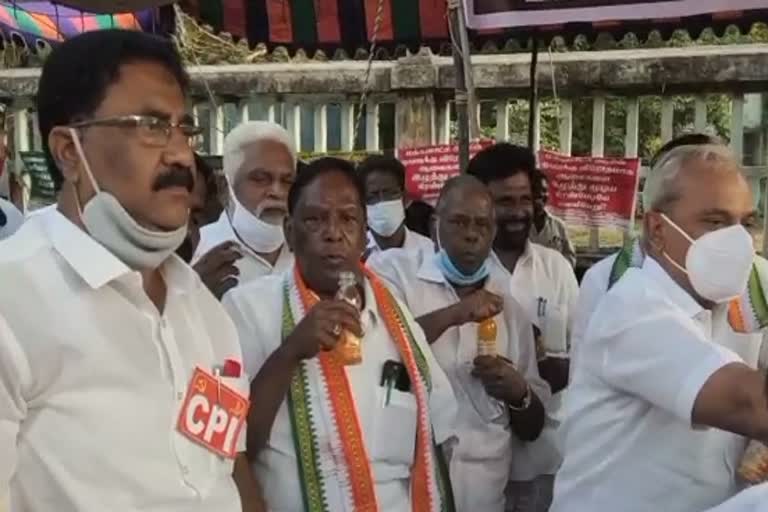 puducherry congress fasting