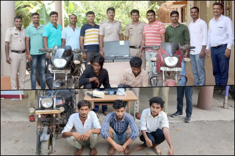 D. k Police arrested five theft accused