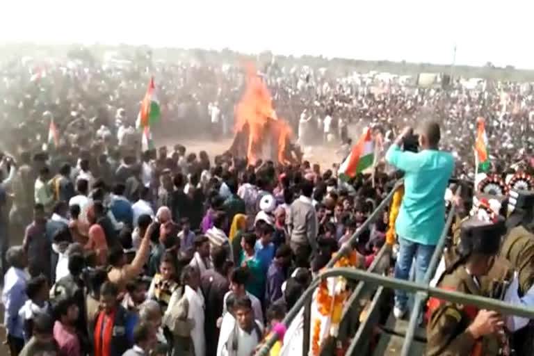 शहीद लक्ष्मण राम का सैन्य सम्मान से अंतिम संस्कार, Martyr Laxman Rama funeral with military honors