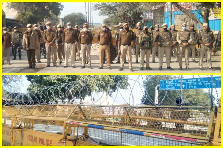 Several arrangements were made by the Delhi Police to prevent the farmers from entering Delhi