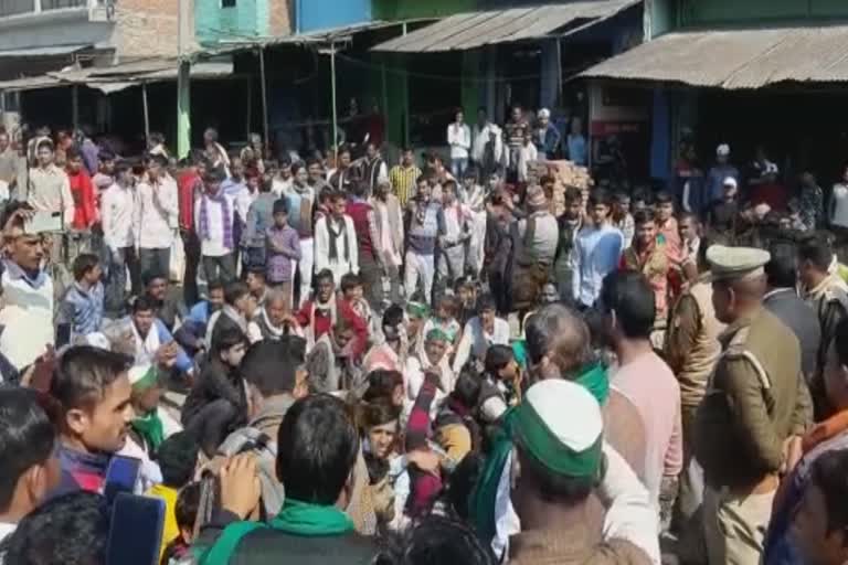 bhartiya kisan union protest against new farm laws in sambhal